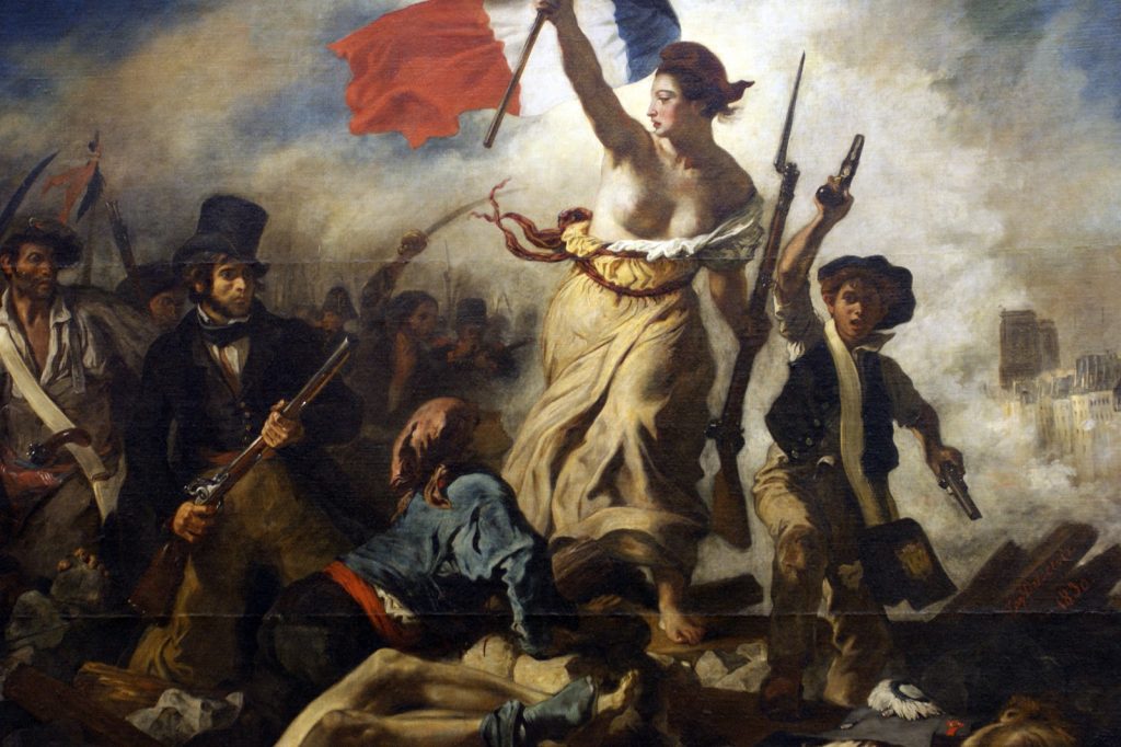 Delacroix, Die Freiheit führt das Volk, 1830.